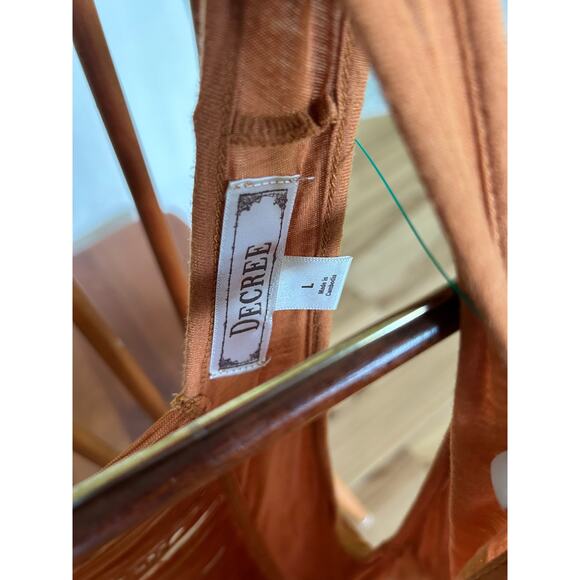 Decree Womens Tank Top L Fringe Back - Picture 3 of 5